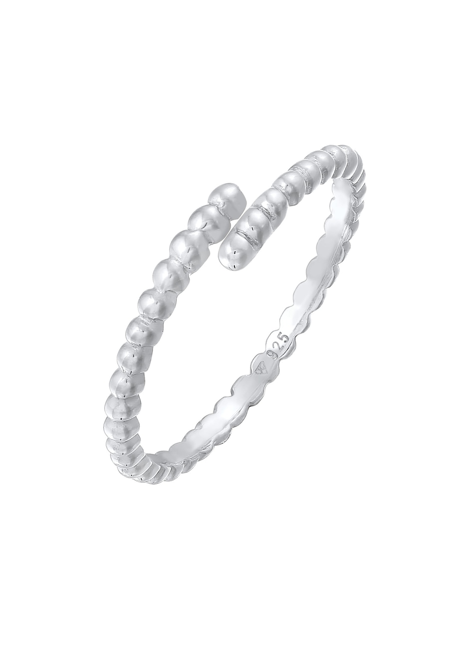 Elli Damska obrączka z motywem kuli otwarta regulowana wykonana z srebra próby 925 Sterling Silver Pierścionki 1 ct Damski