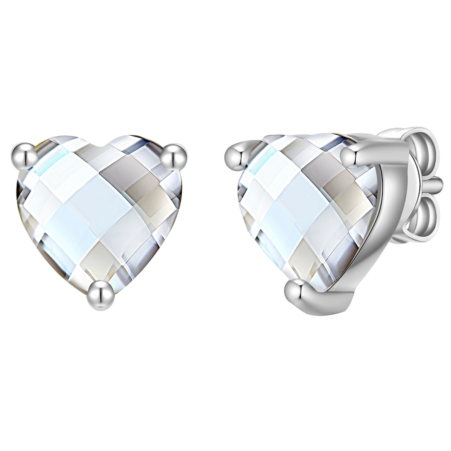 Rafaela Donata Kolczyki Serce Srebro wysokiej próby Srebrny 1 ct Damski