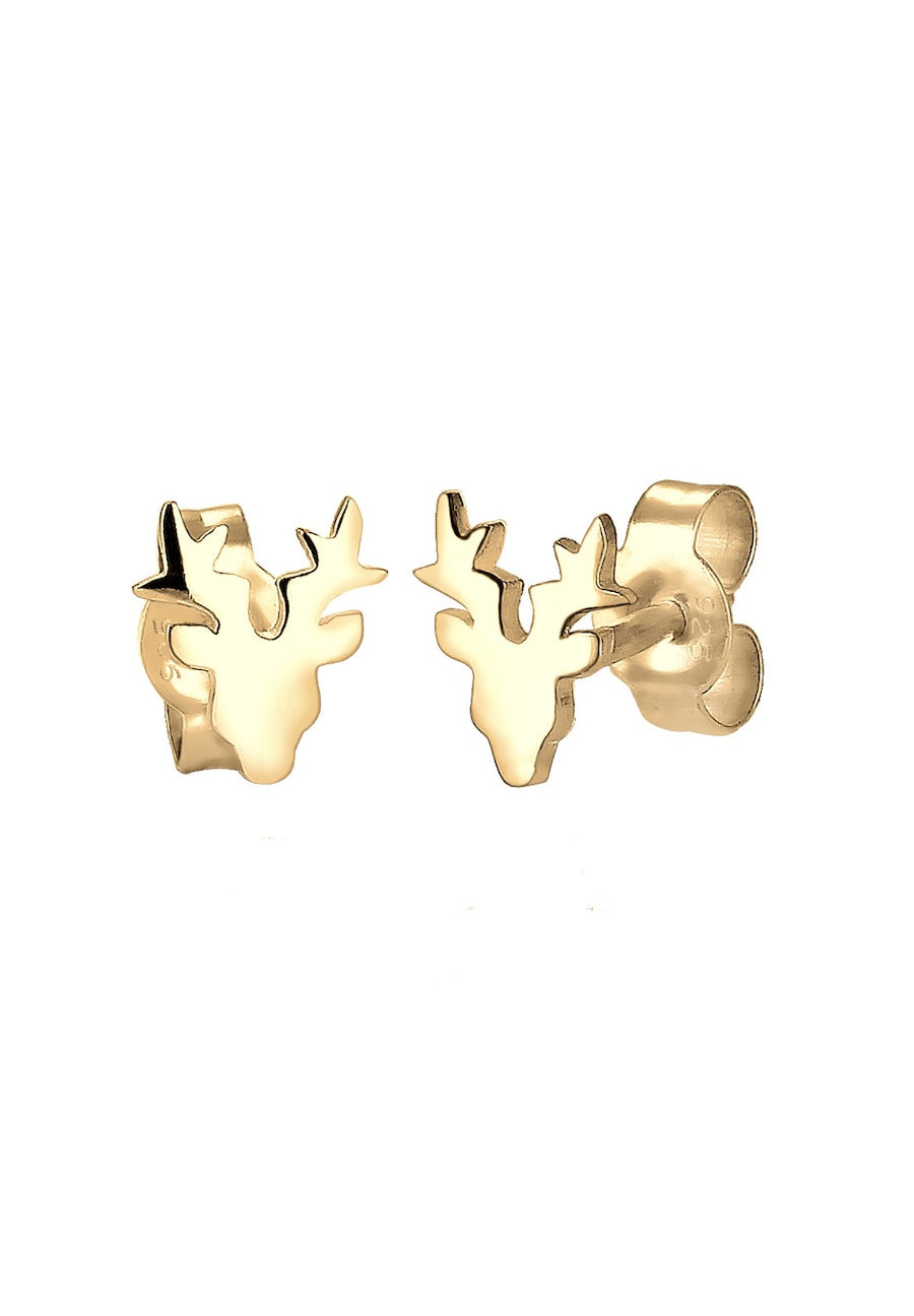 Elli Damski Motyw Jelenia Zabawa w srebrze próby 925 Sterling Silver Kolczyki 1 ct