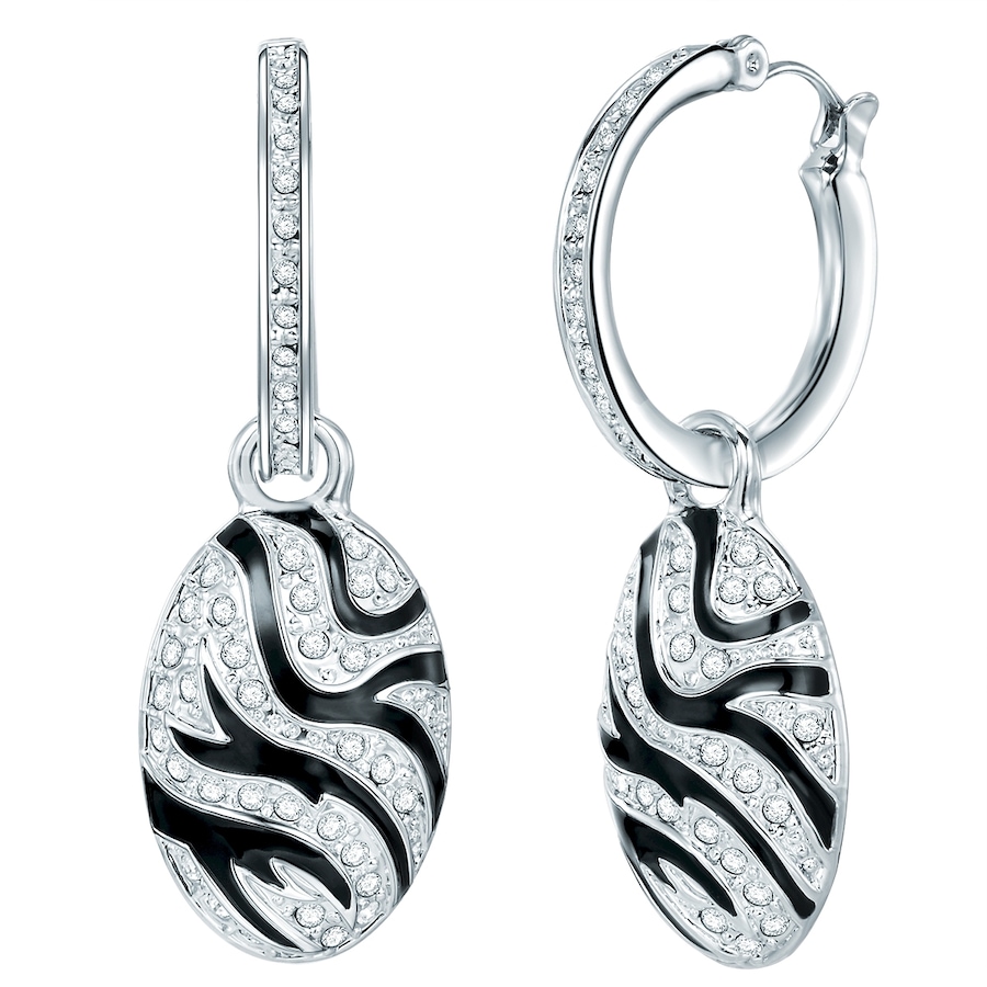 Lulu & Jane Stop metali Zdobienie kryształkami Swarovski® Kolczyki koła 1 ct Damski