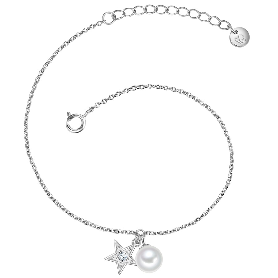 Glanzstücke München Bransoletka Gwiazda z Srebro wysokiej próby w Srebrny Bransoletki 1 ct Damski