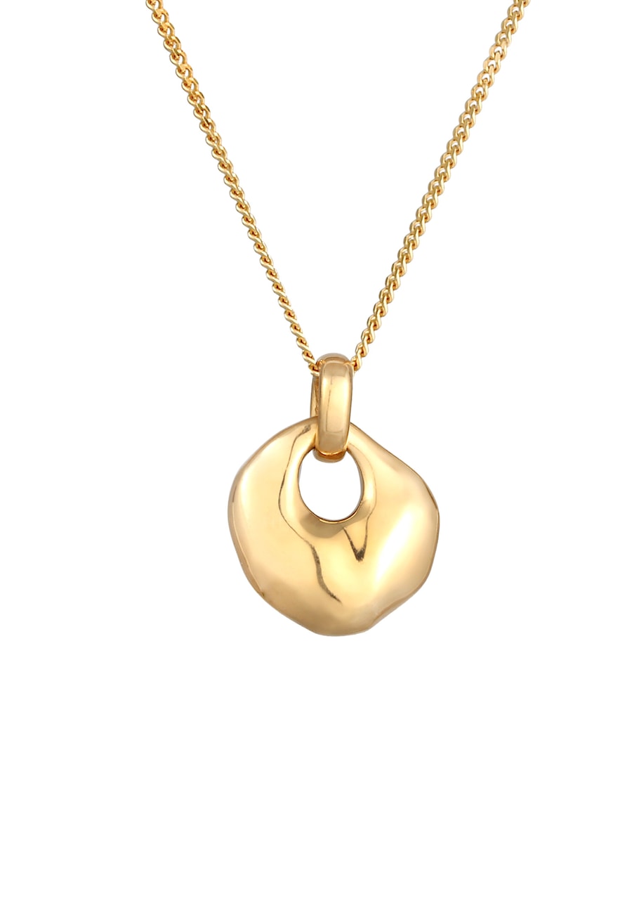 Elli Damski wisiorek w kształcie dysku z pozłacanego srebra 925 Sterling Silver Naszyjniki 1 ct