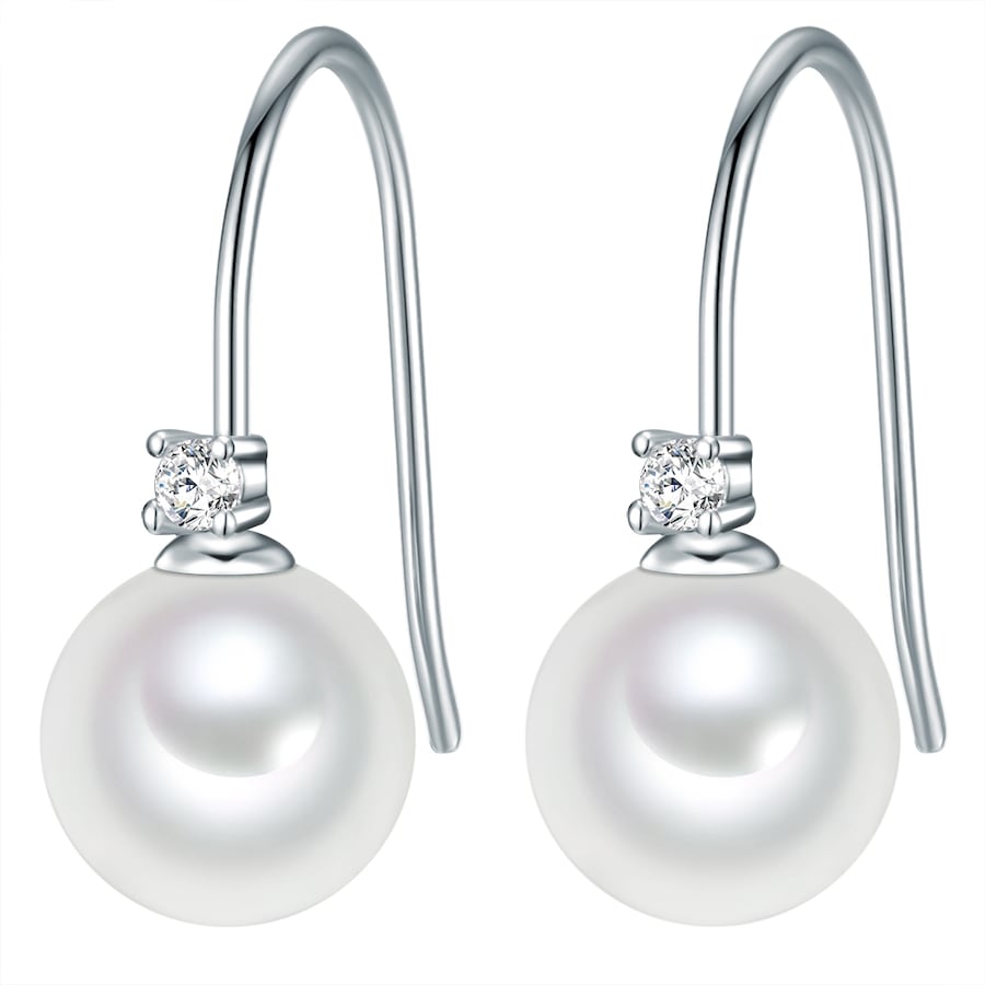 Lulu & Jane Mosiadz Cyrkonia Sztuczna perła Kolczyki 1 ct Damski