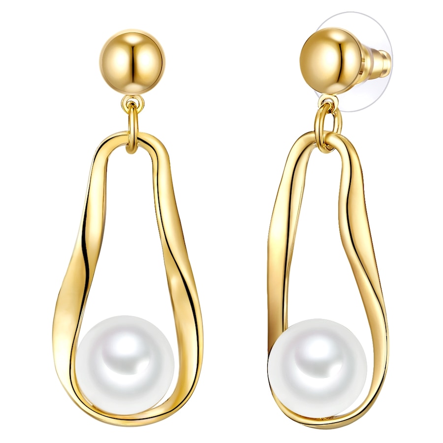 Lulu & Jane Stop metali Sztuczna perła Kolczyki 1 ct Damski