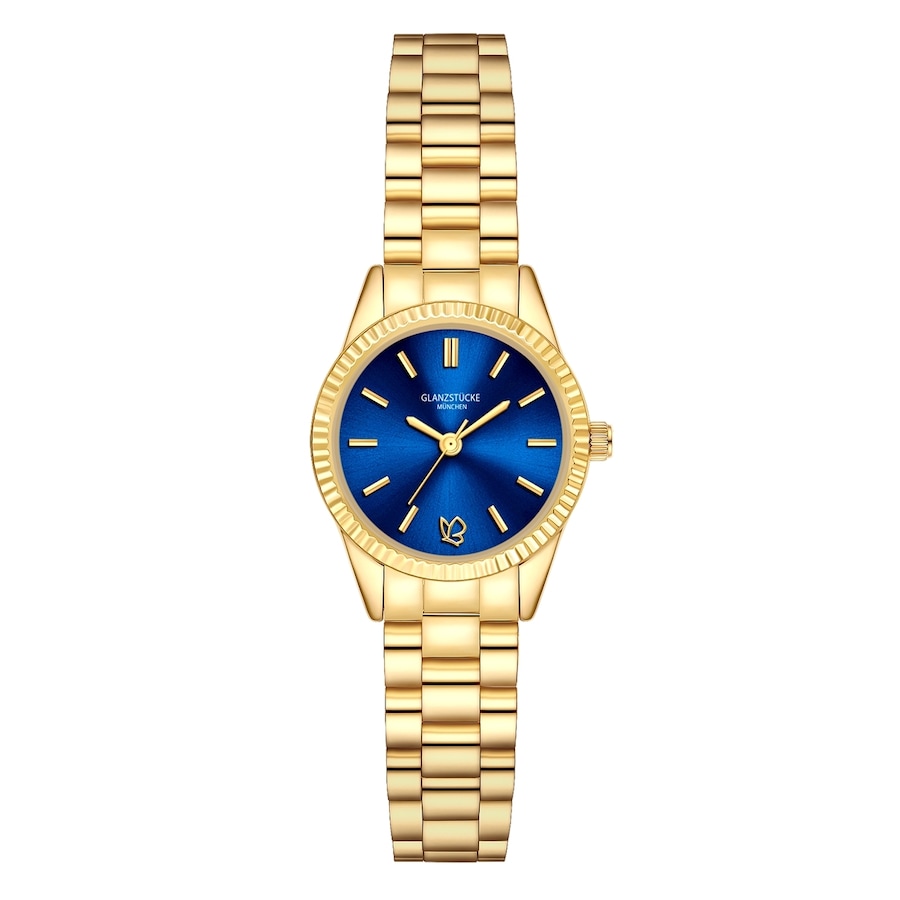 Glanzstücke München Zegarek na reke ze stali nierdzewnej w kolorze zlotym Zegarki damskie 1 ct Damski