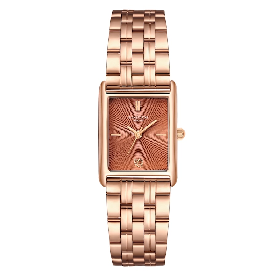 Glanzstücke München Zegarek na reke ze stali nierdzewnej w kolorze rózowego zlota Zegarki damskie 1 ct Damski