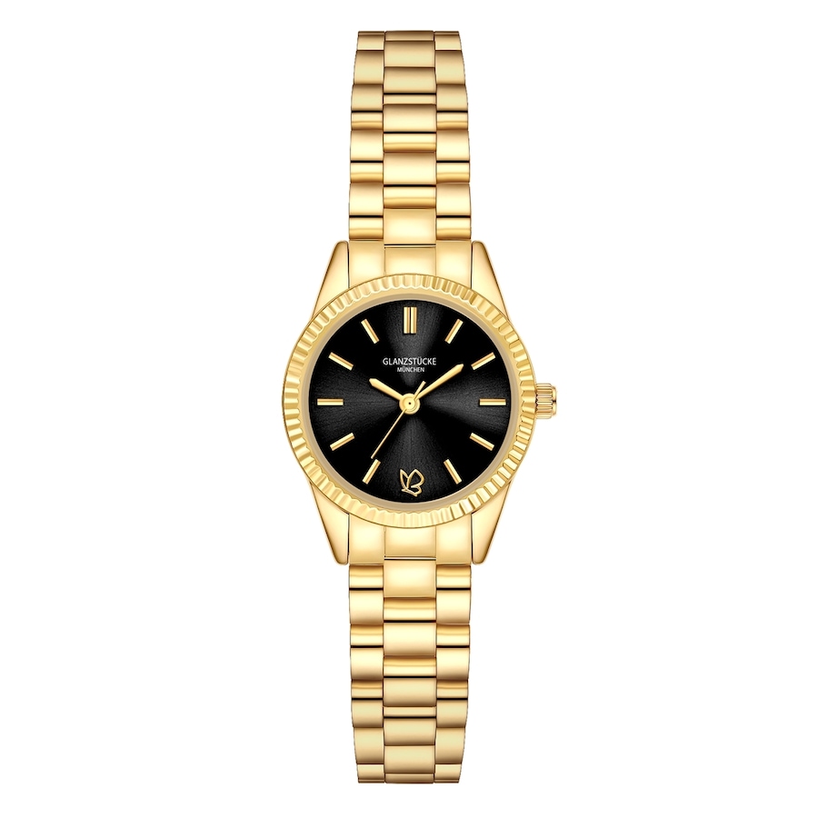Glanzstücke München Zegarek na reke ze stali nierdzewnej w kolorze zlotym Zegarki damskie 1 ct Damski