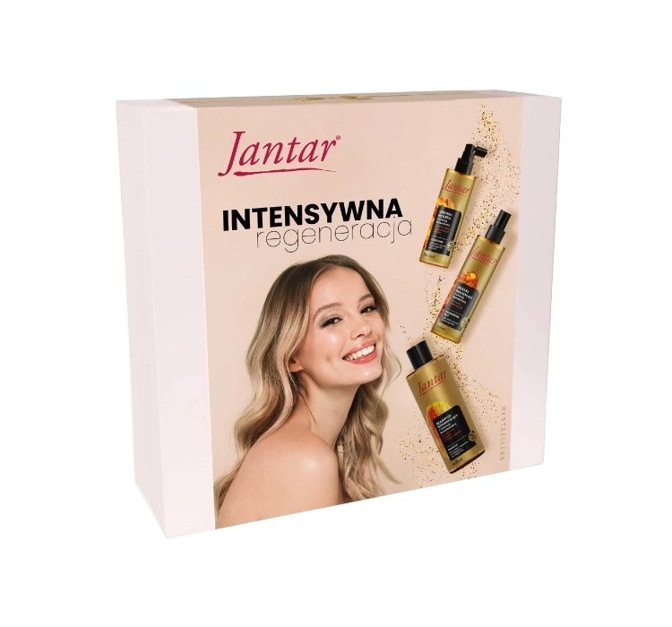 Farmona Jantar Intensywna Regeneracja zestaw do włosów szampon 300 ml + odżywka 100 ml + mgiełka 200 ml