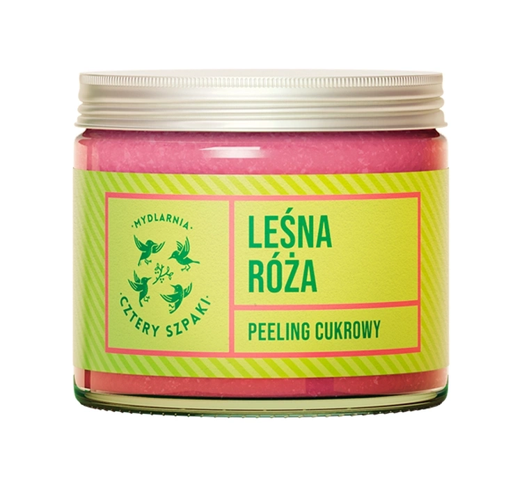 Mydlarnia Cztery Szpaki peeling cukrowy do ciała Leśna Róża 250 ml