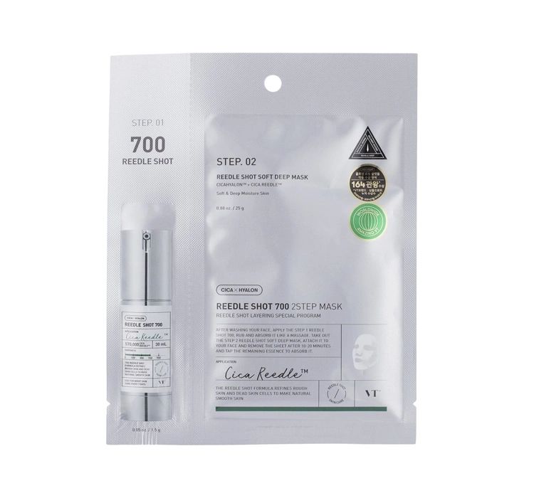 VT Cosmetics Cica x Hyalon Reedle Shot 700 zabieg ujędrniający z technologią mikroigieł ampułka 1,5 g + maska w płachcie 25 g