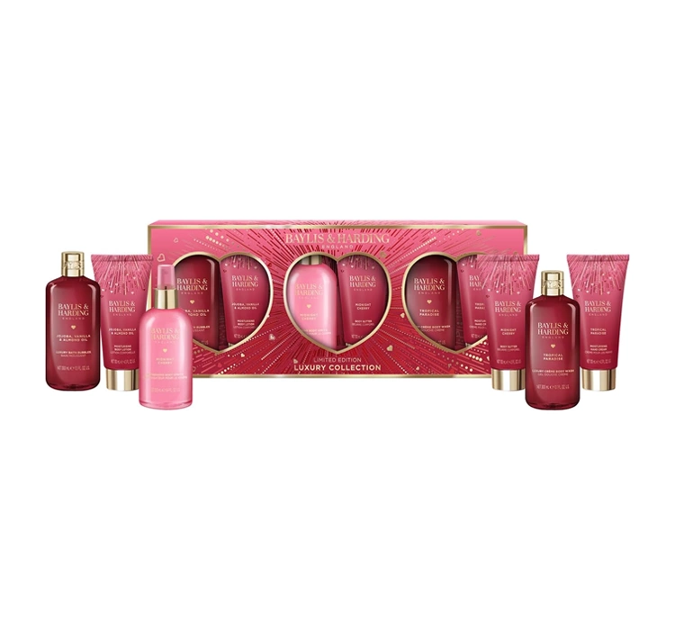Baylis & Harding Luxury Collection zestaw prezentowy pianka do kąpieli 300 ml + balsam 130 ml + mgiełka 250 ml + masło do ciała 130 ml + krem do rąk