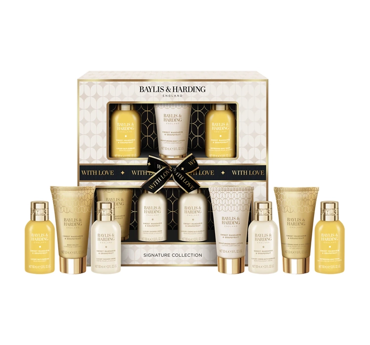 Baylis & Harding Sweet Mandarin & Grapefruit zestaw prezentowy pianka do kąpieli 100 ml + płyn do mycia ciała 100 ml + żel pod prysznic 100 ml + krem