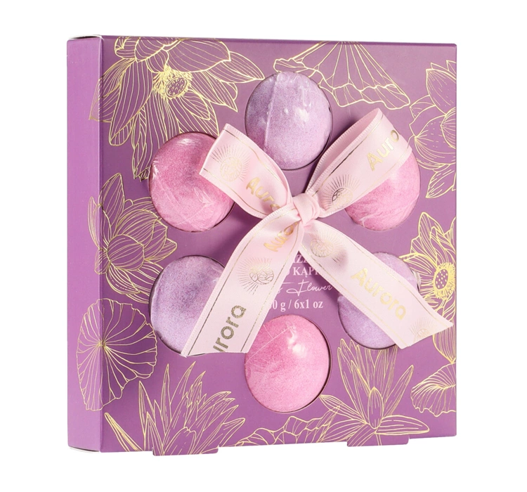 Aurora Lotus Flower kule musujące do kąpieli 6 x 30 g