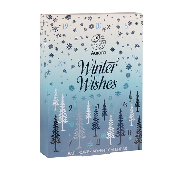 Opinie o Winter Wishes Advent Calendar kalendarz adwentowy musujące kule do kąpieli 12 x 30 g