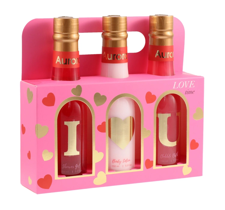 Aurora Love time Passion Fruit zestaw prezentowy żel pod prysznic 150 ml + balsam do ciała 150 ml + piana do kąpieli 150 ml