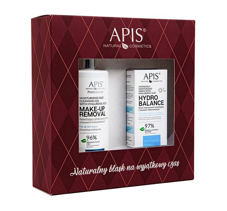 Apis Hydro Balance zestaw prezentowy do pielęgnacji twarzy żel do mycia twarzy 300 ml + krem nawilżający 100 ml