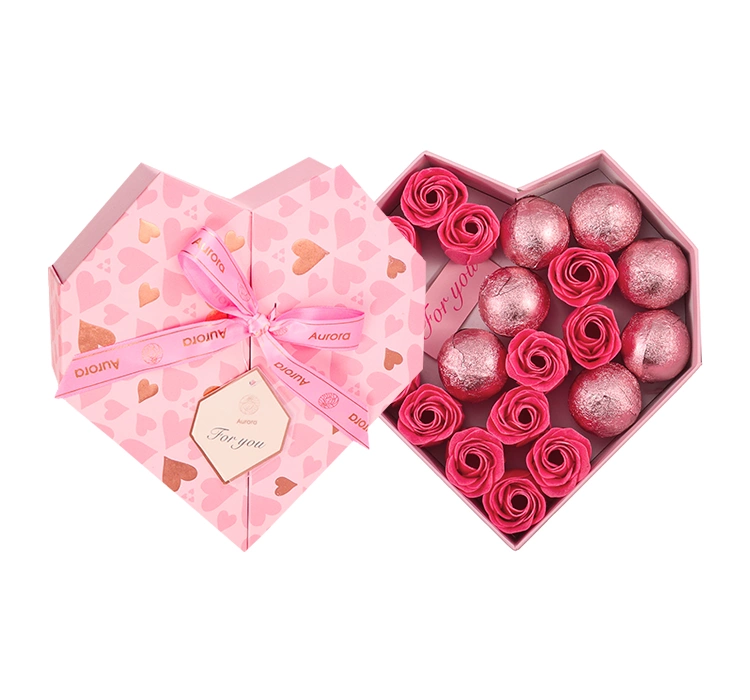 Aurora For You Peony & Cherry Amber zestaw prezentowy kule musujące do kąpieli 8 x 30 g + płatki mydlane 12 x 4 g