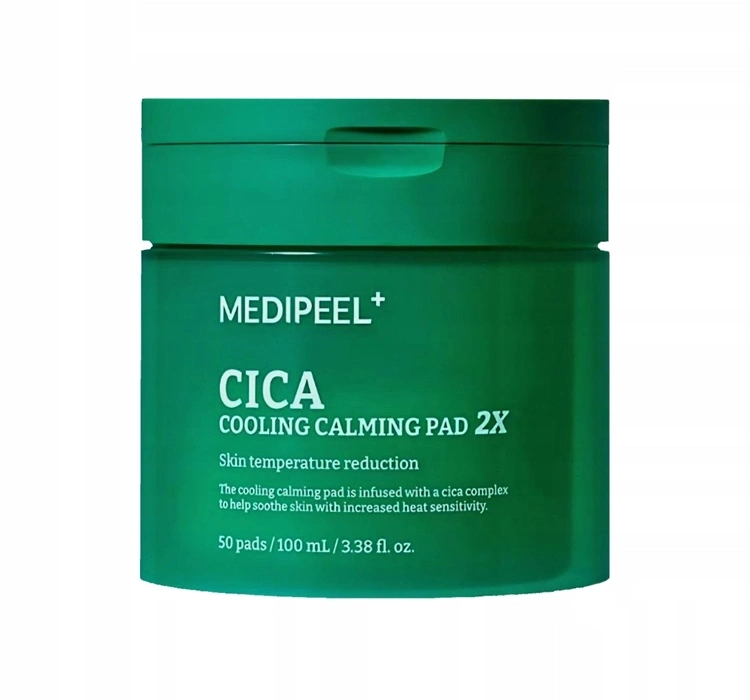 MEDIPEEL Cica Cooling Calming PAD 2X łagodzące płatki do twarzy 50 sztuk