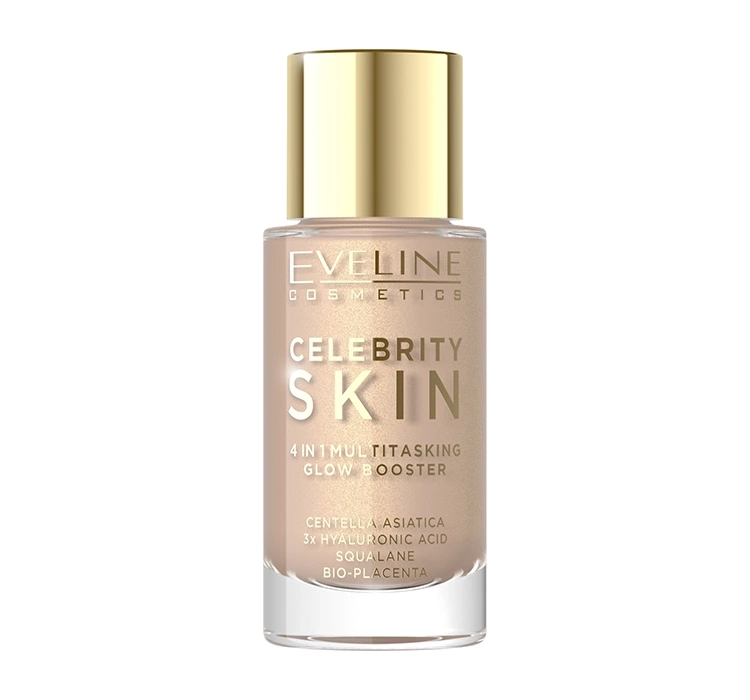 Eveline Cosmetics Celebrity Skin 4in1 Multitasking Glow Booster wielofunkcyjna baza do twarzy 02N Universal Tan 30 ml