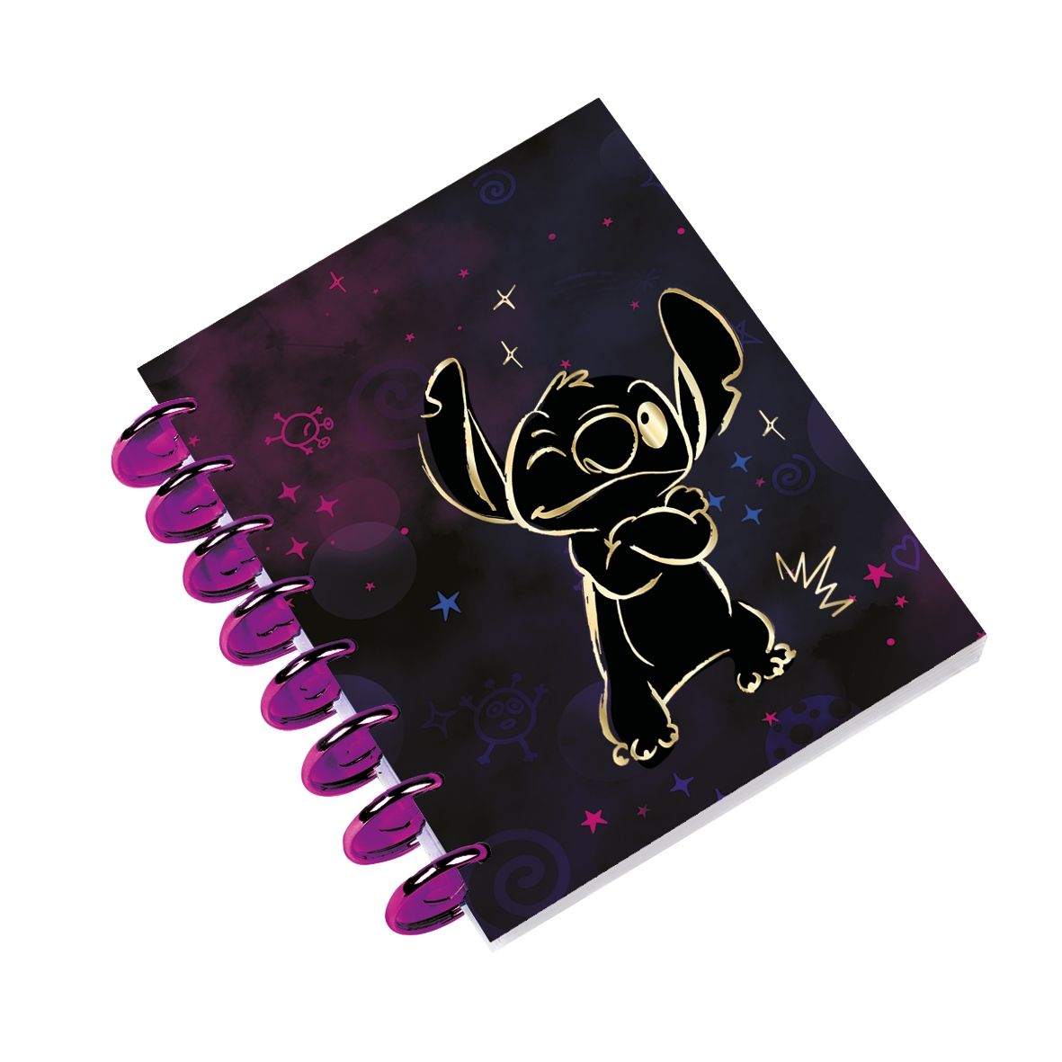 Patio Kołobrulion A5 Disney Gold Stitch big ring 100 kartek wzór 1