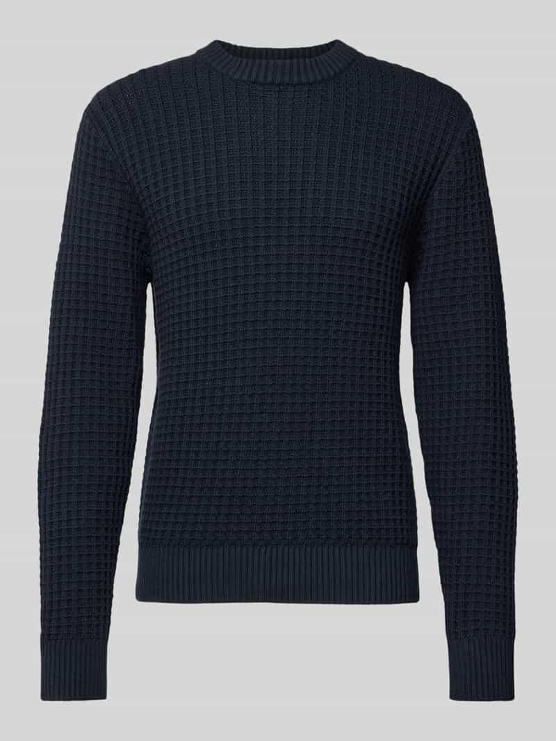 Sweter z dzianiny o kroju regular fit z czystej bawełny ekologicznej model ‘TOM’