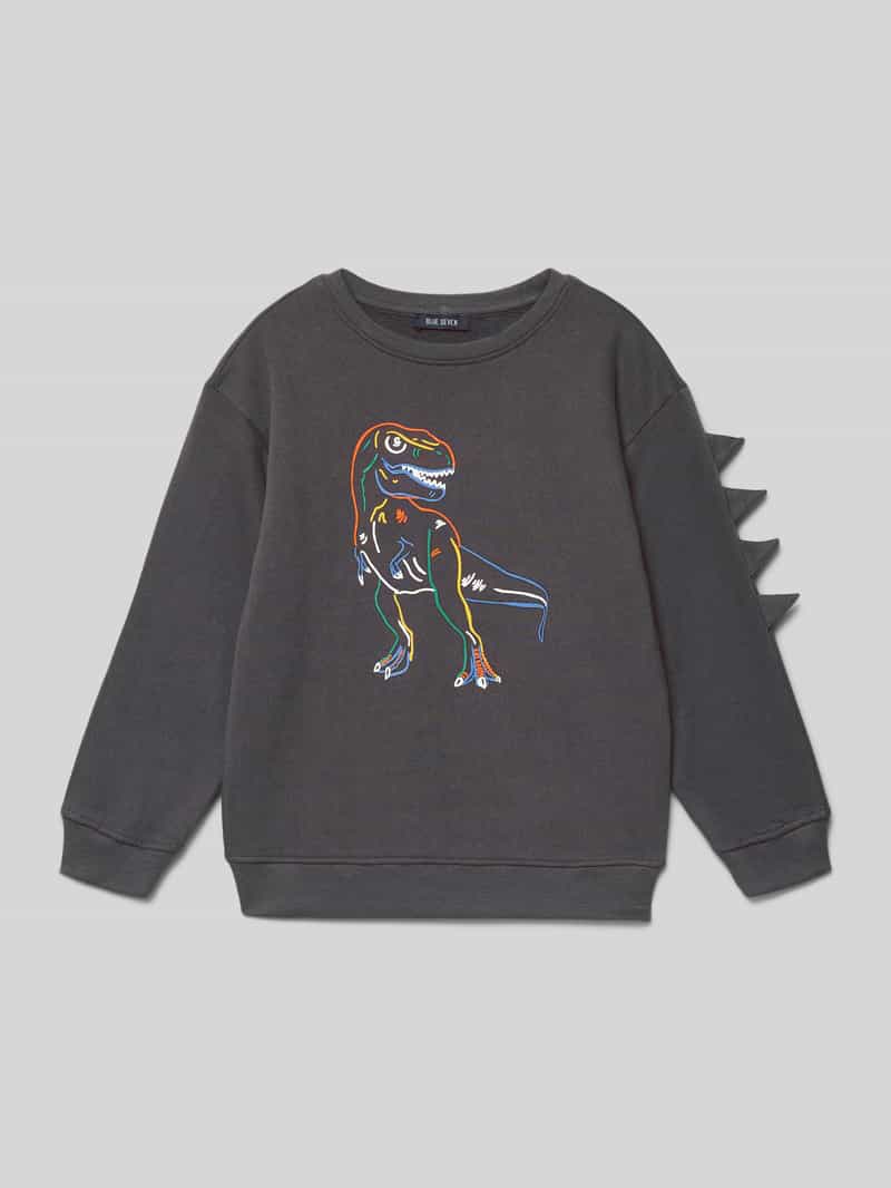 Sweter o kroju regular fit z nadrukiem z motywem na całej powierzchni