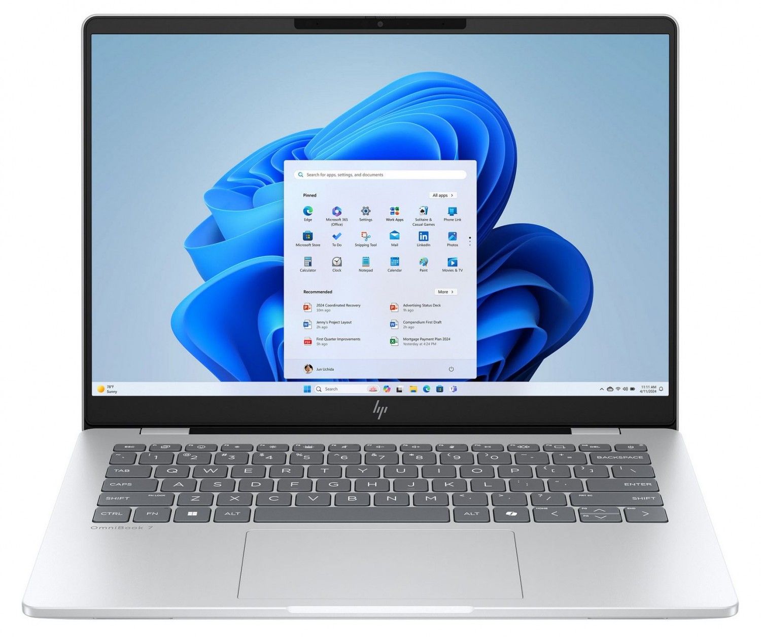 HP OmniBook 7 AI 14-fr0217nw - Ultra 7 255U 14''-2K-OLED 16GB 512GB Win11Home Srebro lodowcowe C3BW5EA