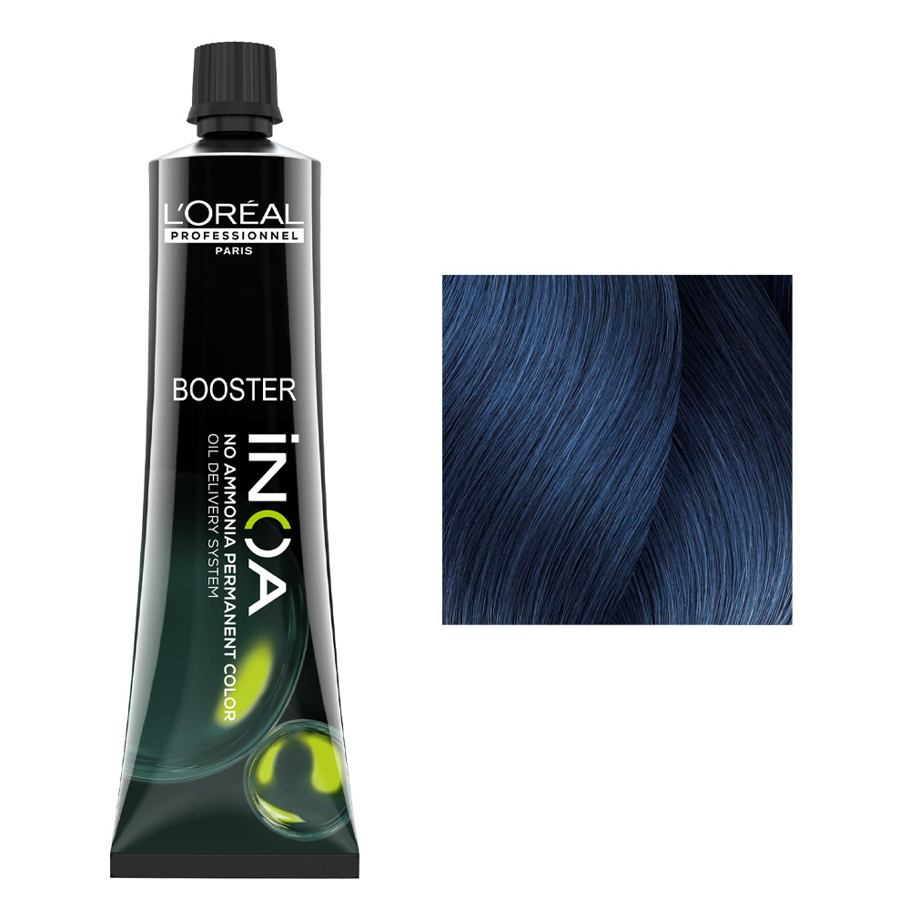 Loreal Inoa, farba booster do włosów w kremie bez amoniaku, niebieski, 60g