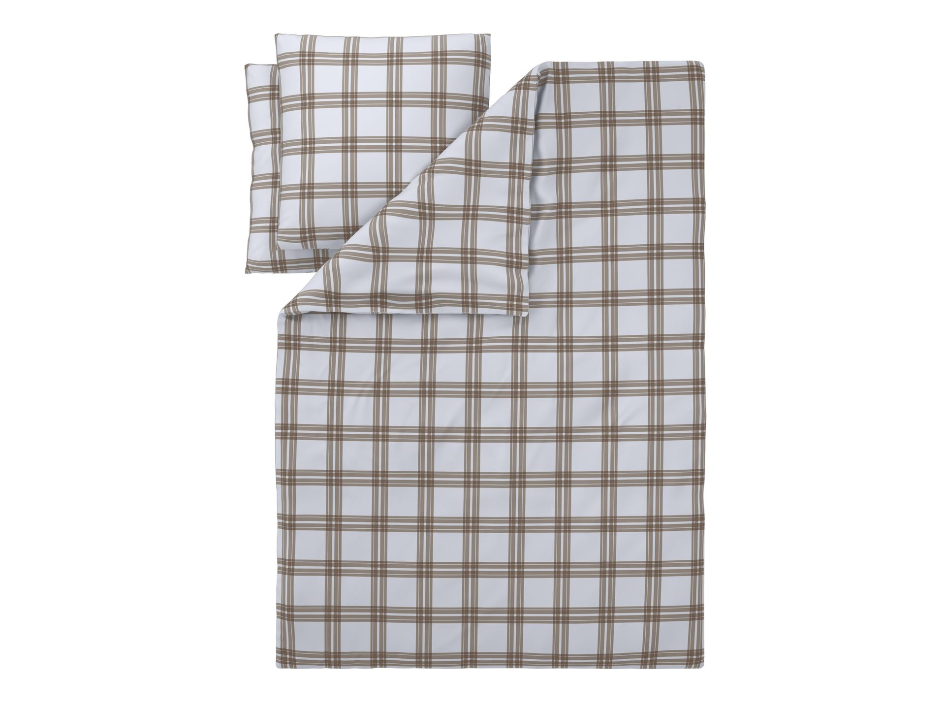 LIVARNO® Pościel flanelowa, 160 x 200 cm (Szachownica/beż)