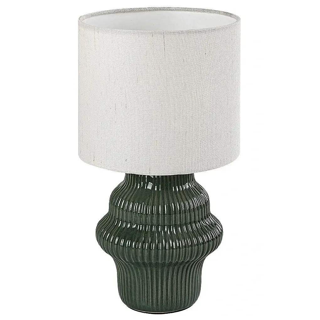 Lampka nocna do sypialni Glimo 74059 ceramiczna do czytana zielony