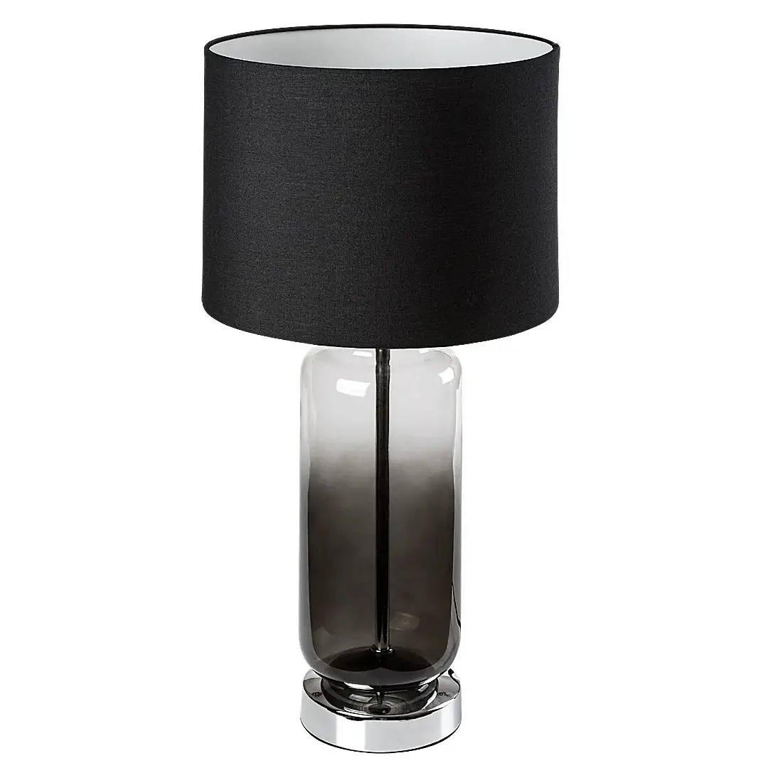 Nowoczesna stołowa lampa Rien 74049 szklana tuba ombre czarny