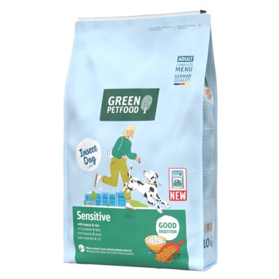 Karma dla psa GREEN PETFOOD InsectDog Sensitive z owadami i ryżem 10 kg