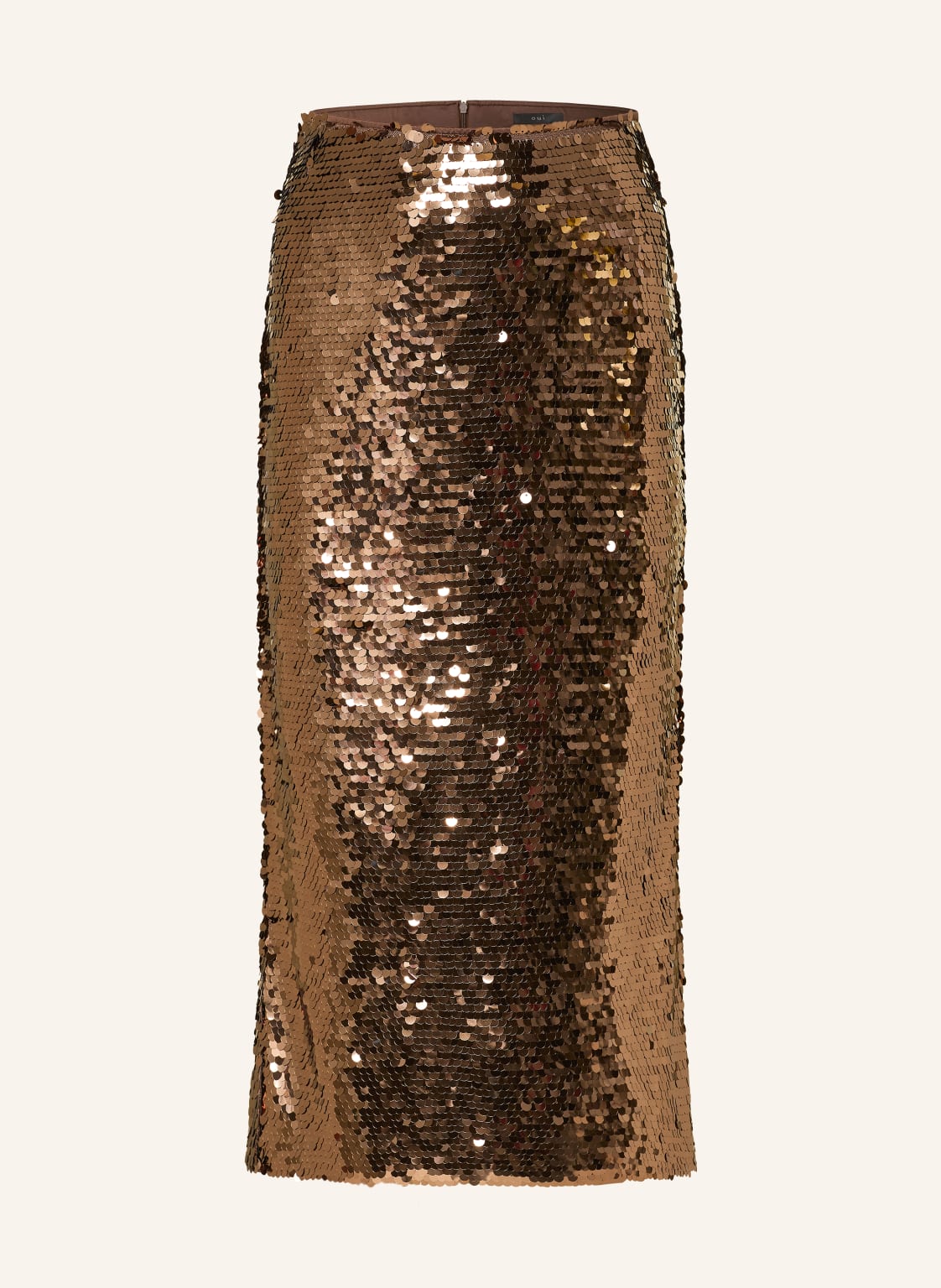 Oui Spódnica Z Cekinami braun