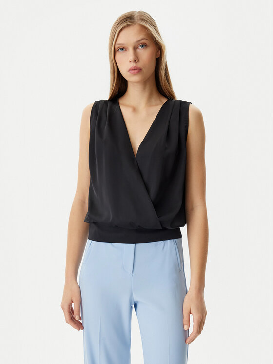 Rinascimento Bluzka CFC0122616003 Czarny Regular Fit