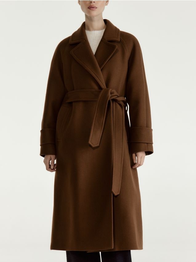 Reserved - Płaszcz z wełną Manteco - brązowy