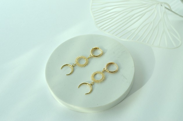 Kolczyki pozłacane Balinese