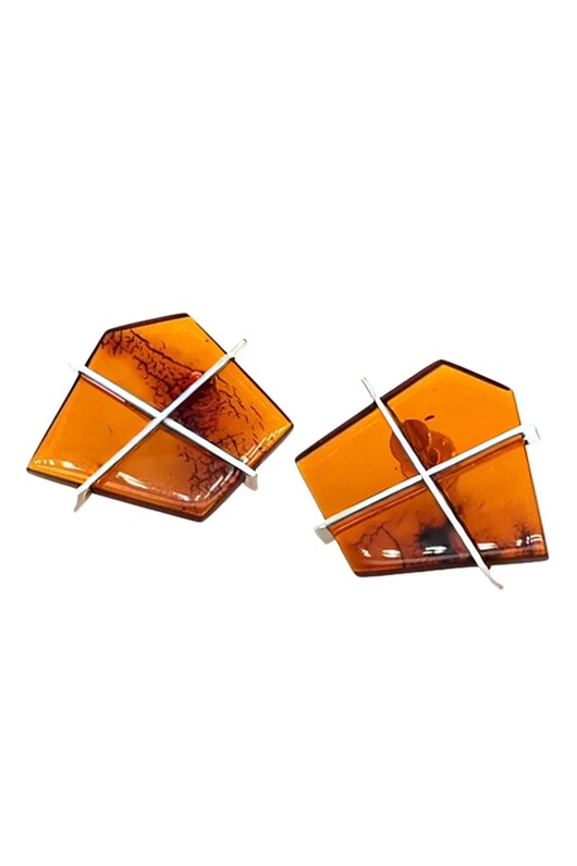 Kolczyki pozłacane POLYGON NO.1