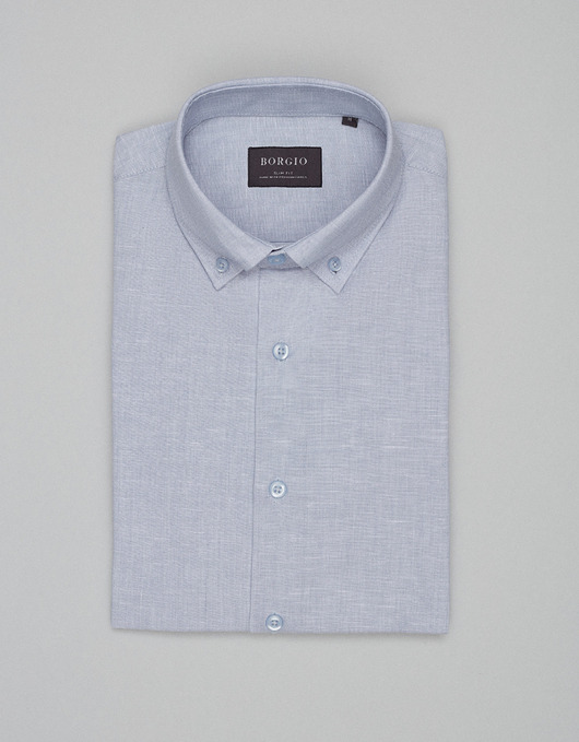 Koszula balmuccia 00535 długi rękaw szary slim fit