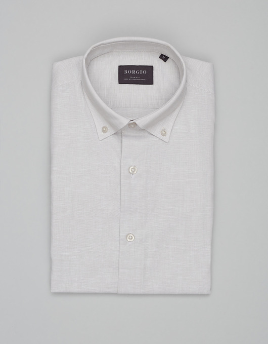 Koszula balmuccia 00534 długi rękaw beżowy slim fit