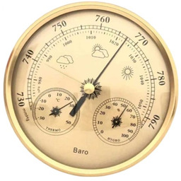 Wkładka barometr termo/hydro złota 130mm