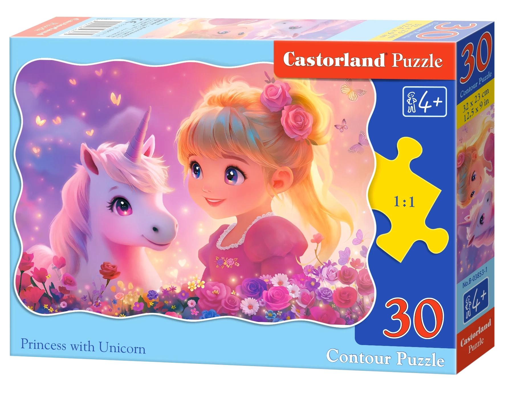 Puzzle 30 el. Princess with Unicorn Castorland B-03853 - puzzle