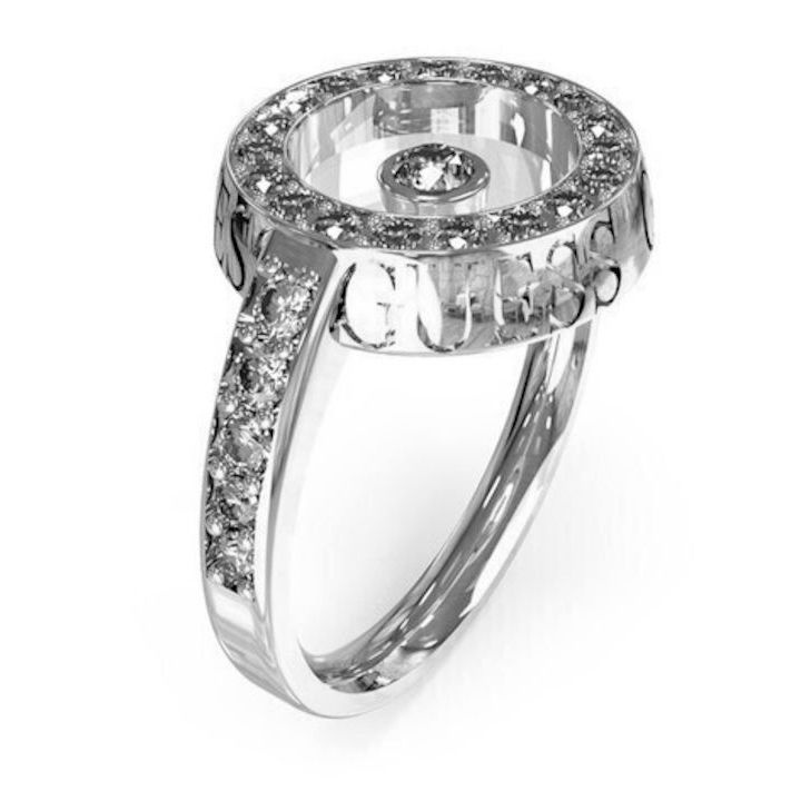 Biżuteria GUESS JUBR03257JWRH. Pierścionek, Kolor szary. Kobieta.