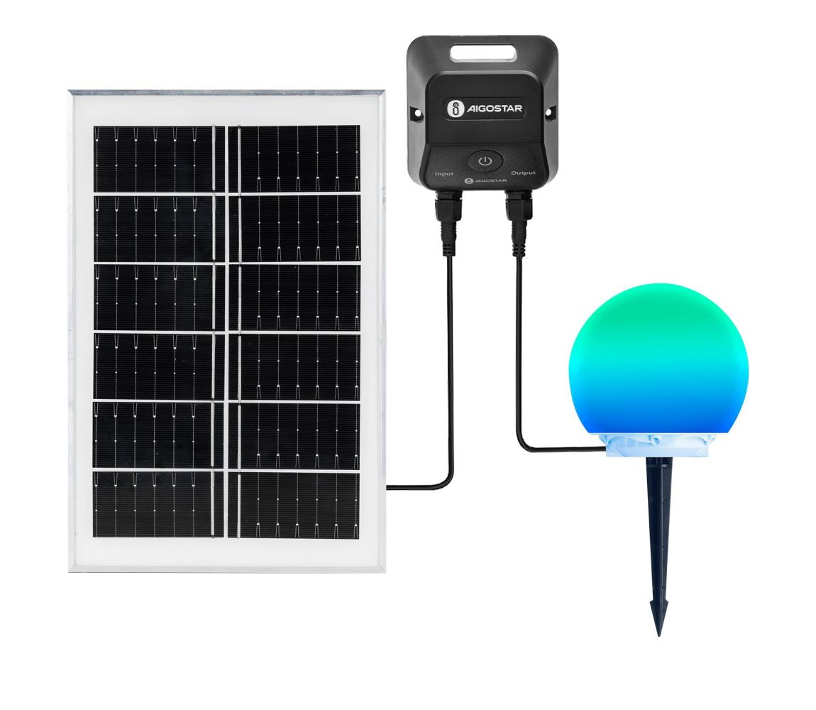 Aigostar-LED RGB ściemnialna lampa zewnętrzna MESH 20W/3,7V 4000mAh 2700-6500K IP65 śr. 15 cm