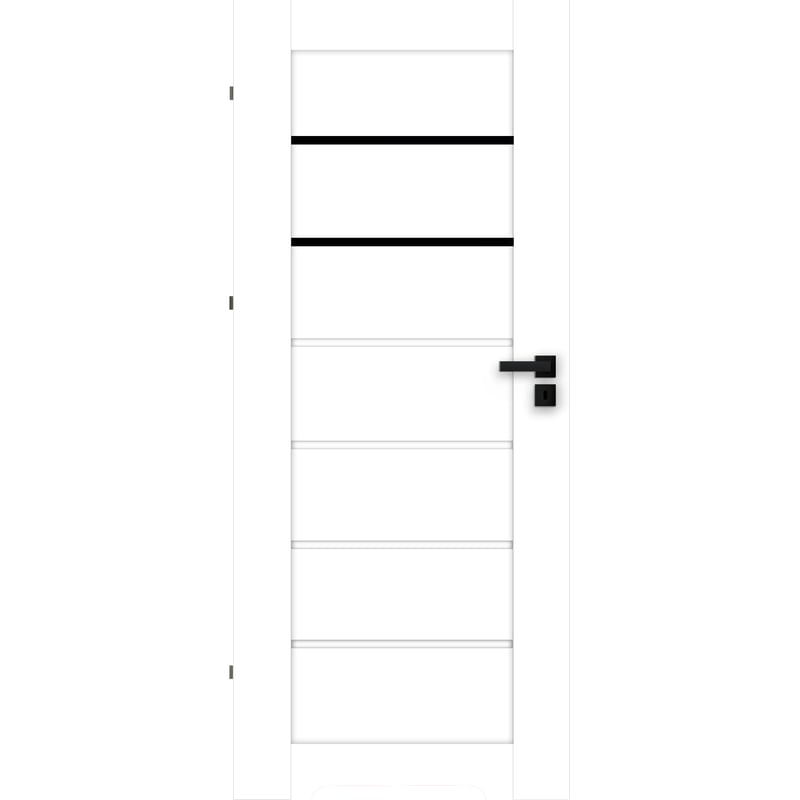 Artens Drzwi wewnętrzne łazienkowe z podcięciem wentylacyjnym 80 lewe Napa Nero białe