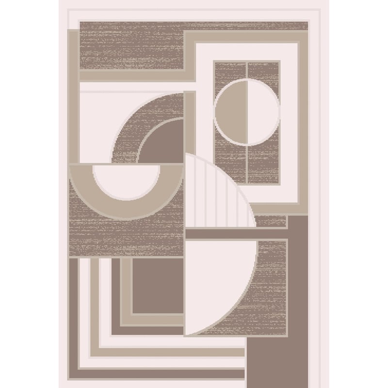 Dywan Arno geometryczny beżowo-kremowy 120 x 170 cm