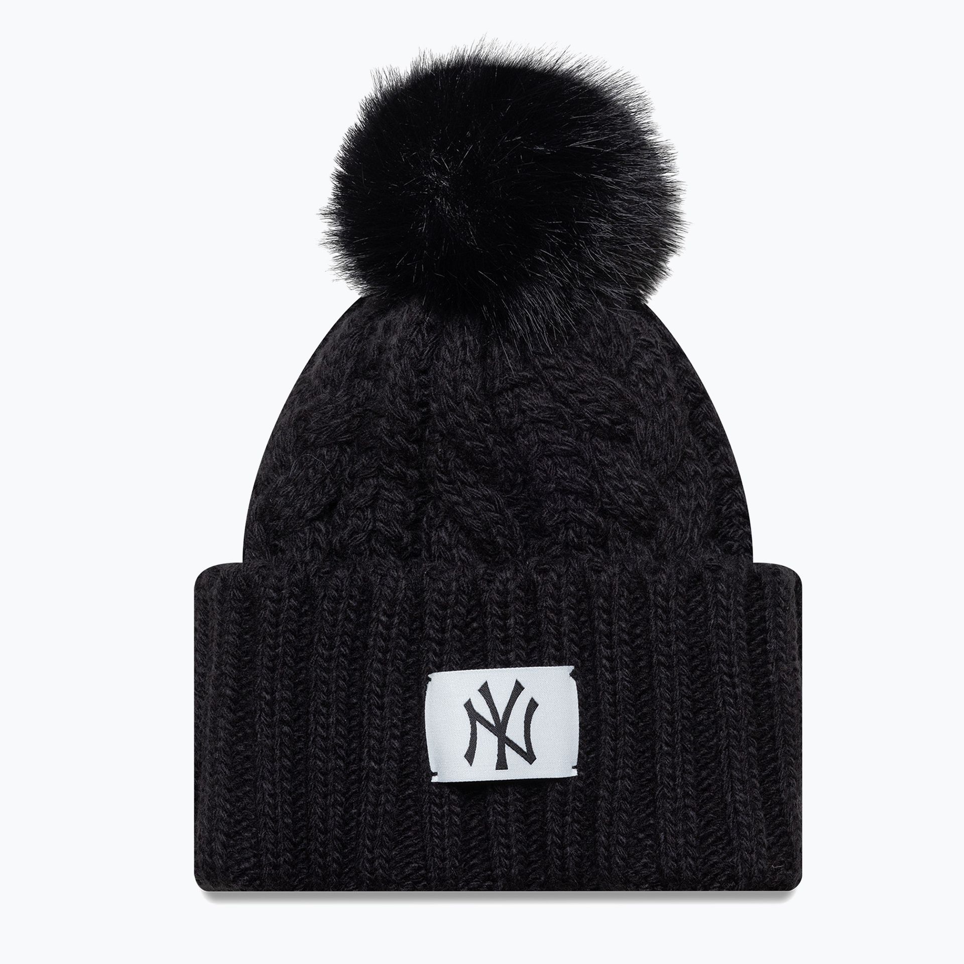 Czapka zimowa damska New Era Cable Wide New York Yankees black WYSYŁKA W 24H 30 DNI NA ZWROT