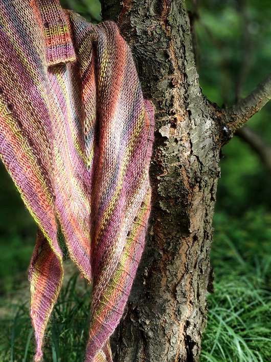 Morele / chusta z jedwabiem