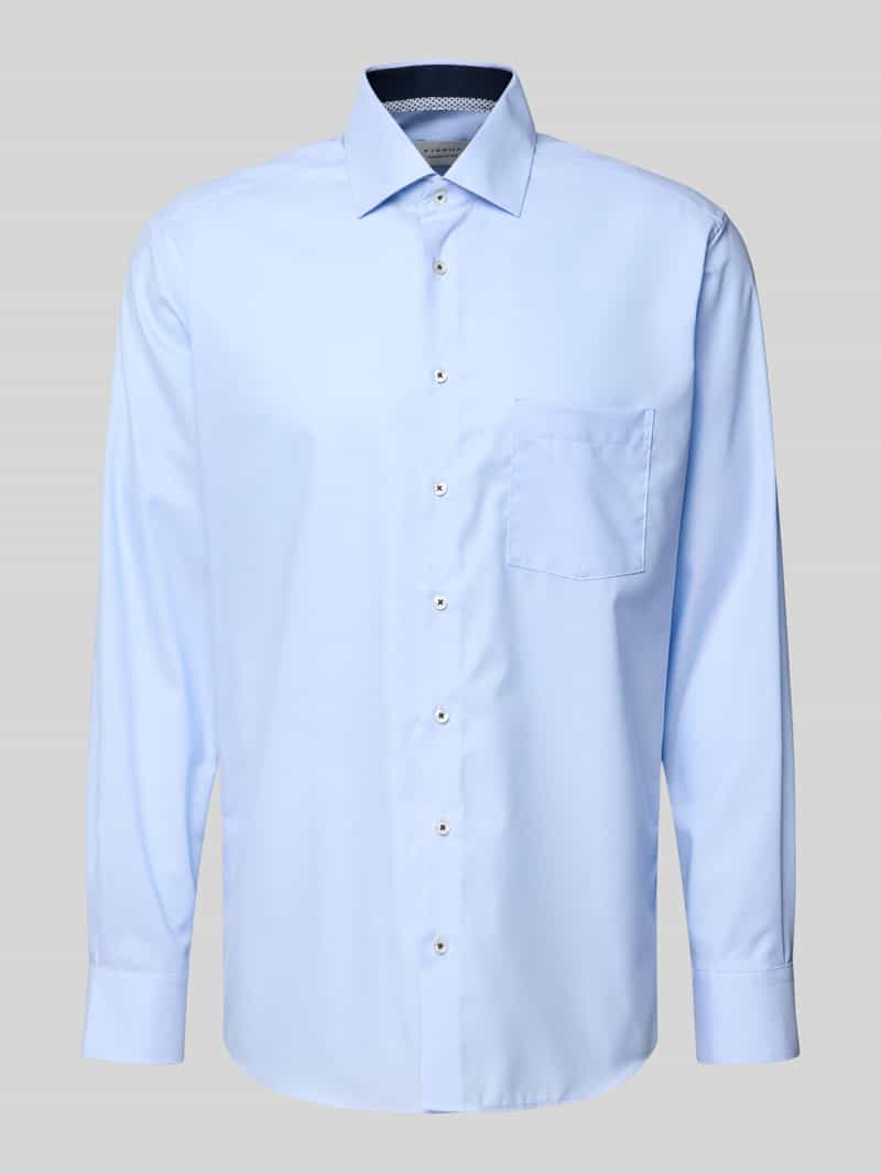 Koszula biznesowa o kroju regular fit z bawełny z kołnierzykiem typu kent