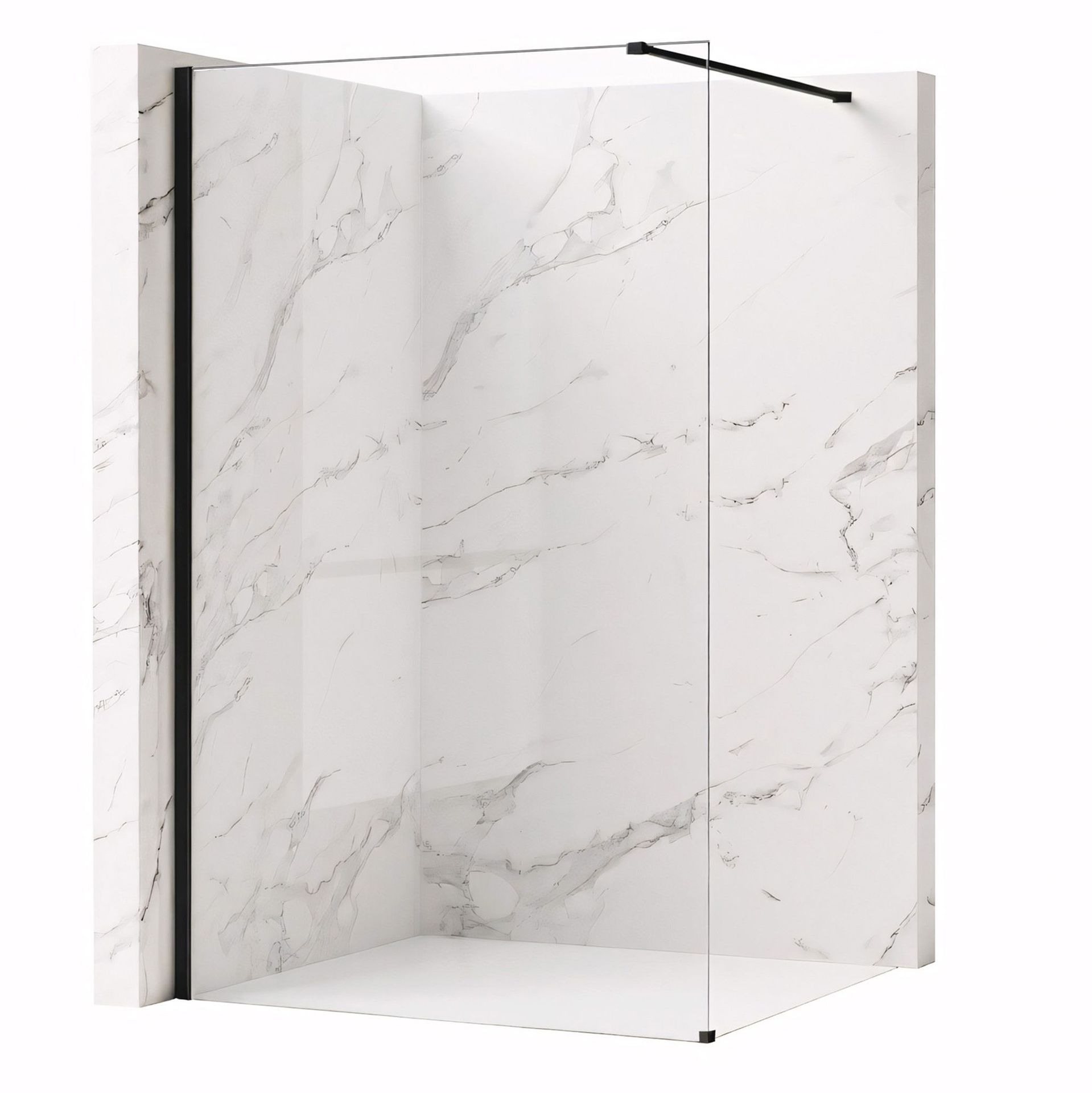 Rea Ścianka prysznicowa Rea Flexi Transparent / Black 110