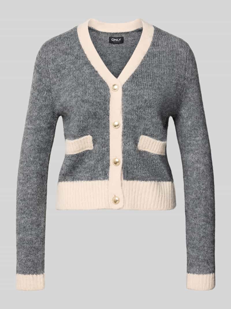 Kurtka z dzianiny o kroju shaped fit z mieszanki wełny model ‘MAGGIE LIFE’